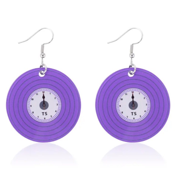 💛Taylor Swift Inspired Midnight Design Music Theme Dangle Earrings Jewelry - Picture 3 of 6